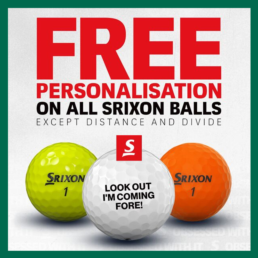 Srixon FREE personalisation  golf balls